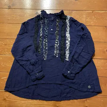 거즈 프릴 셔츠 USED