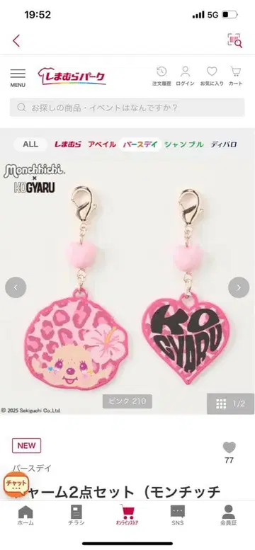 몬치치 COGYARU 코갸루 아크릴 키링 2세트