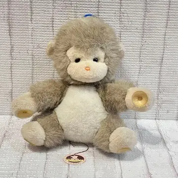 쇼와 레트로 산에이 원숭이 봉제 인형 택 포함 새상품 일본제