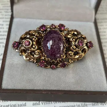 W.GERMANY 서독제 앤티크 브로치 작고 보라색