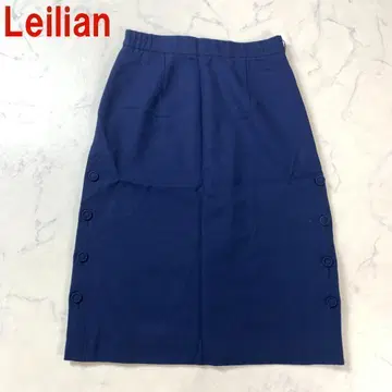 A1348 레리안 무릎 기장 스커트 울 안감 있음 파랑 네이비 9