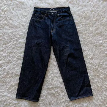 AURALEE 하드 트위스트 데님 팬츠 와이드 30 사이즈 인디고