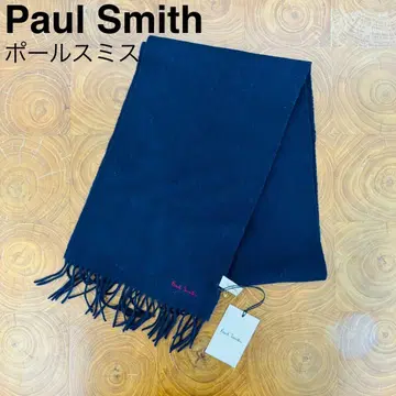 폴스미스 Paul Smith 머플러 램스울 스톨 로고 자수 새상품