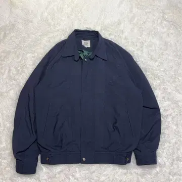 패딩 자켓 네이비 자수 로고 안감 올 패턴 LL