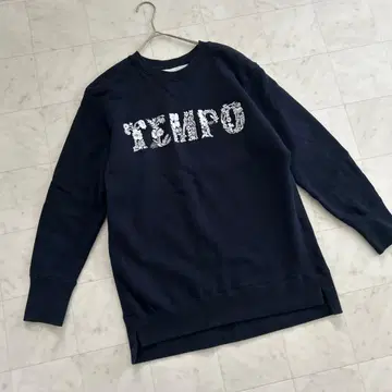 폴폴모 맨투맨 자수 로고 네이비