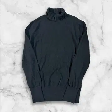 EFFE BEAMS 블랙 터틀넥 캐시미어 100% 니트 38 사이즈