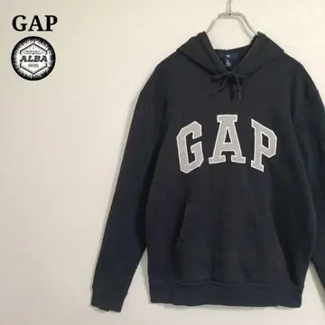 GAP 갭 후드티 풀오버 아치 로고 자수 블랙 S