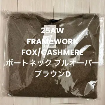 새상품 FOX/CASHMERE 보트넥 풀오버 브라운