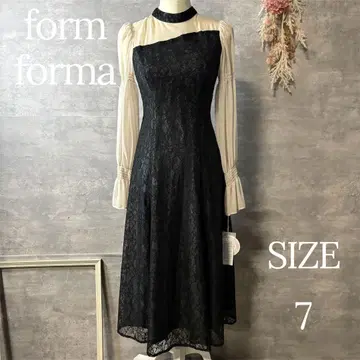 미사용 새상품 form forma 백 오픈 & 비대칭 레이스 드레스 7