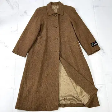 캐시미어 100 고급 스텐카라 코트 기장 115cm 카멜 여성용