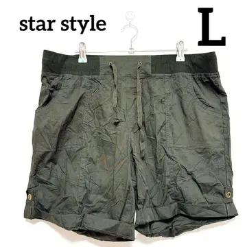 star style [ L ] 카키 숏팬츠 허리밴딩