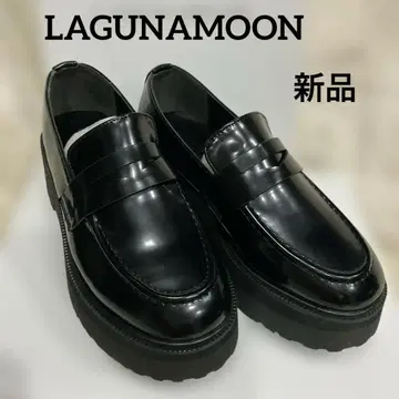 새상품 [ LAGUNAMOON ] 블랙 통굽 로퍼 S 박스 포함