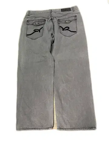 ROCAWEAR 블랙 배기 데님