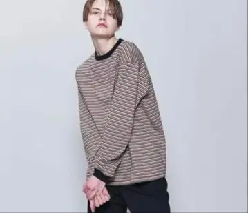 6(ROKU) COTTON BORDER 롱 T셔츠