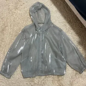 그레이 폴리에스테르 자켓 사이즈 40