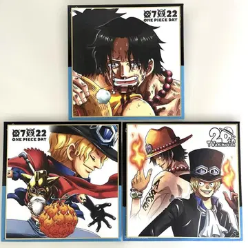 원피스 제일복권 메모리얼 색지 명장면 색지 루피 에이스 사보 삼형제