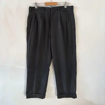 60s 유로 빈티지 울 슬랙스 투 턱 유럽 구제 의류