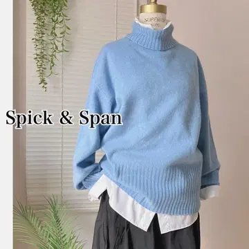 [ 2024AW ] 울 캐시미어 터틀넥 풀오버 니트 블루