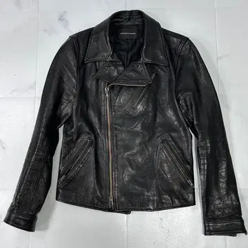 소가죽 라운지 리자드 더블 라이더스 자켓 남성용 블랙