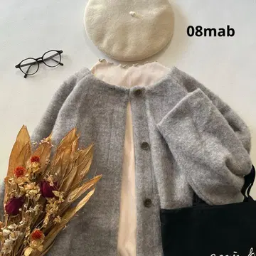 b1866* 08맵 울 블렌드 노카라 롱 코트