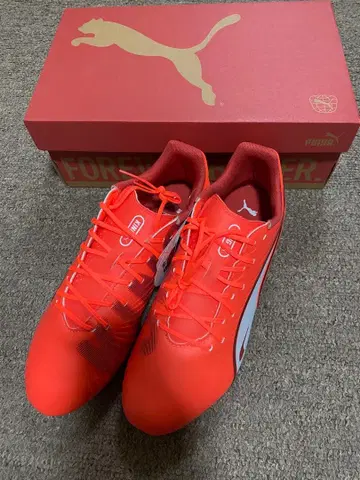 새상품 택 포함 Puma 푸마 축구화 오렌지 박스 있음 27cm