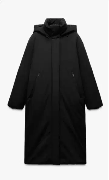 ZARA 롱 코트 워터 & 윈드 프로텍션 아노락 M 벤치 코트