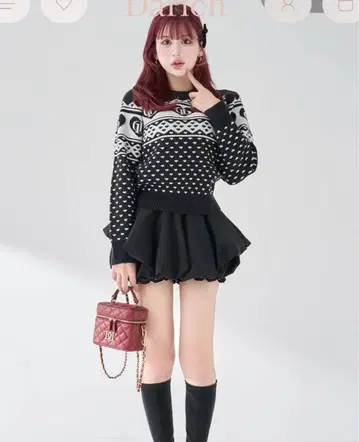 darich 볼륨 벌룬 미니 스커트