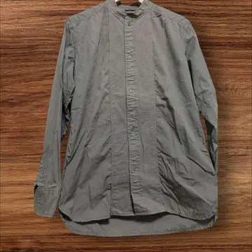 상태 A BAYFLOW 올리브 그린 밴드 카라 셔츠