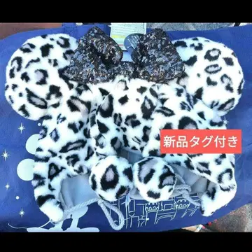 팬캡 레오파드 무늬 화이트 흰색 레오파드 표범 무늬 디즈니 리조트