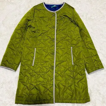 RULE bis 룰 비스 카키 그린 퀼팅 L 롱 코트