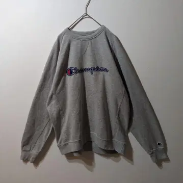 00s 챔피온 대형 로고 맨투맨 그레이 XL
