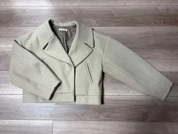 멜톤 코트 베이지 숏 기장