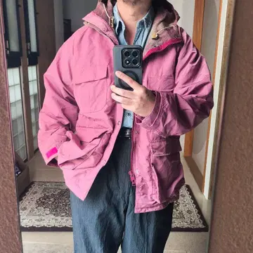 80s LLBean 벅스테이트 후드티 마운틴 파카 핑크