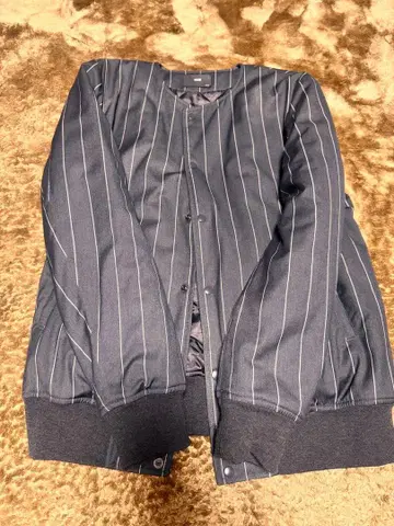 HARE 그레이 스트라이프 노카라 블루종 새상품급 L 사이즈