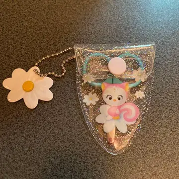 헤이세이 레트로 산리오 핑크 다람쥐 핑클짱 가위 키링 레어