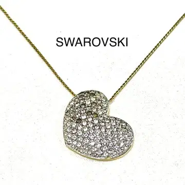 SWAROVSKI 스와로브스키 하트 목걸이 골드