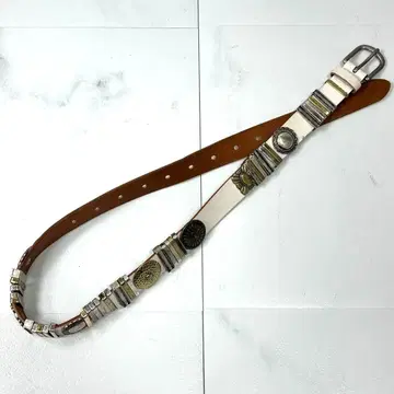 Vintage 아메리 콘초 벨트 가죽 여성용 화이트