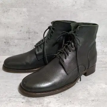 [ BUTTERO ] 주름 가죽 레이스업 부츠 블랙 B3533