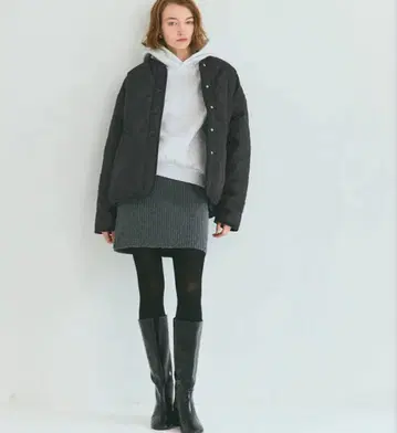 coca 리버서블 퀼팅 블루종