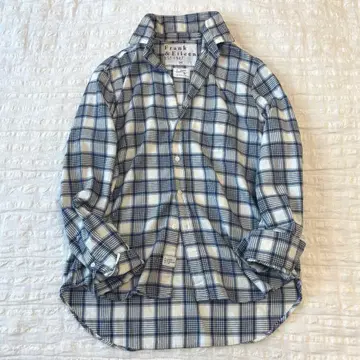 새상품급 프랭크앤아이린 Eileen 플란넬 셔츠 블루 계열 체크