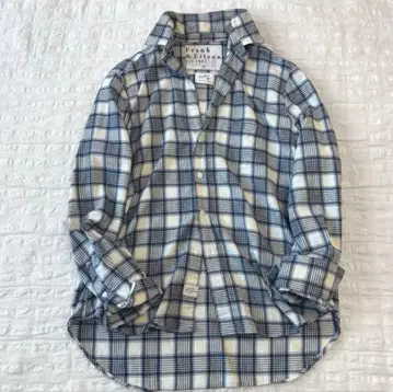 새상품급 프랭크앤아이린 Eileen 플란넬 셔츠 블루 계열 체크