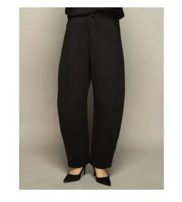 Anne Coquine 종이상자 니트 배럴 팬츠 블랙 M