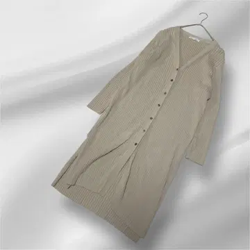 빅 사이즈! 23구/리브 니트/롱 가디건 44/세탁 가능