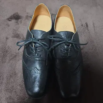 블랙 가죽 옥스퍼드 신발