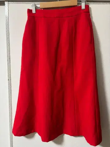 [ 당일 발송 ] ROPE 여성용 M 빨간색 플레어 롱 스커트