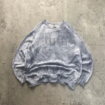 USA 구제 의류 올 패턴 페이드 맨투맨 트레이닝복 프린트 L 사이즈