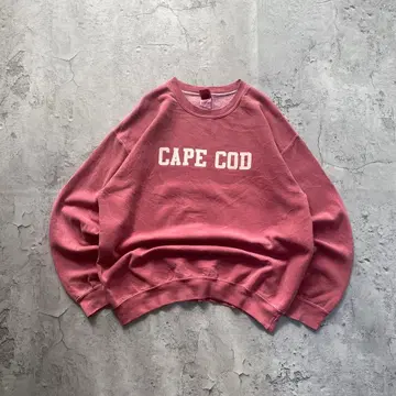 길단 USA 구제 의류 CAPE COD 후염 프린트 리메이크 맨투맨