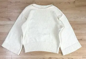 DEUXIEME CLASSE 보트넥 코튼 니트 풀오버