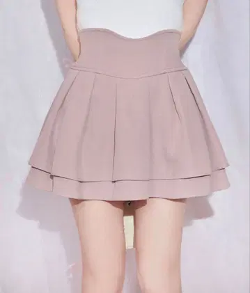 미셸 마카롱 슬림 레그 스커트 더스티 핑크