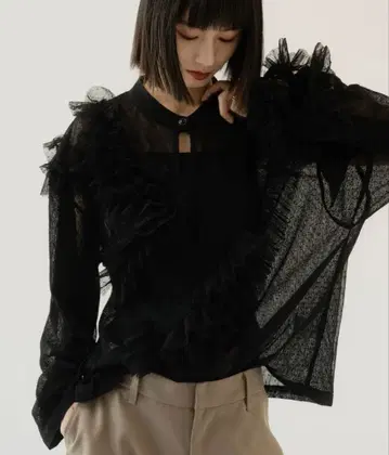 [Knuth Marf ] tulle design blouse